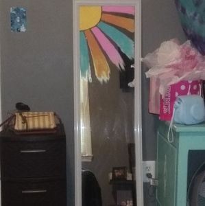 painted floor mirror